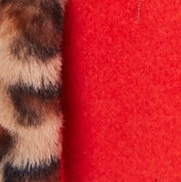 Louche Dryden Leopard Collar Coat - Red