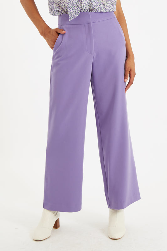 Elina Wide Leg Trouser Lilac