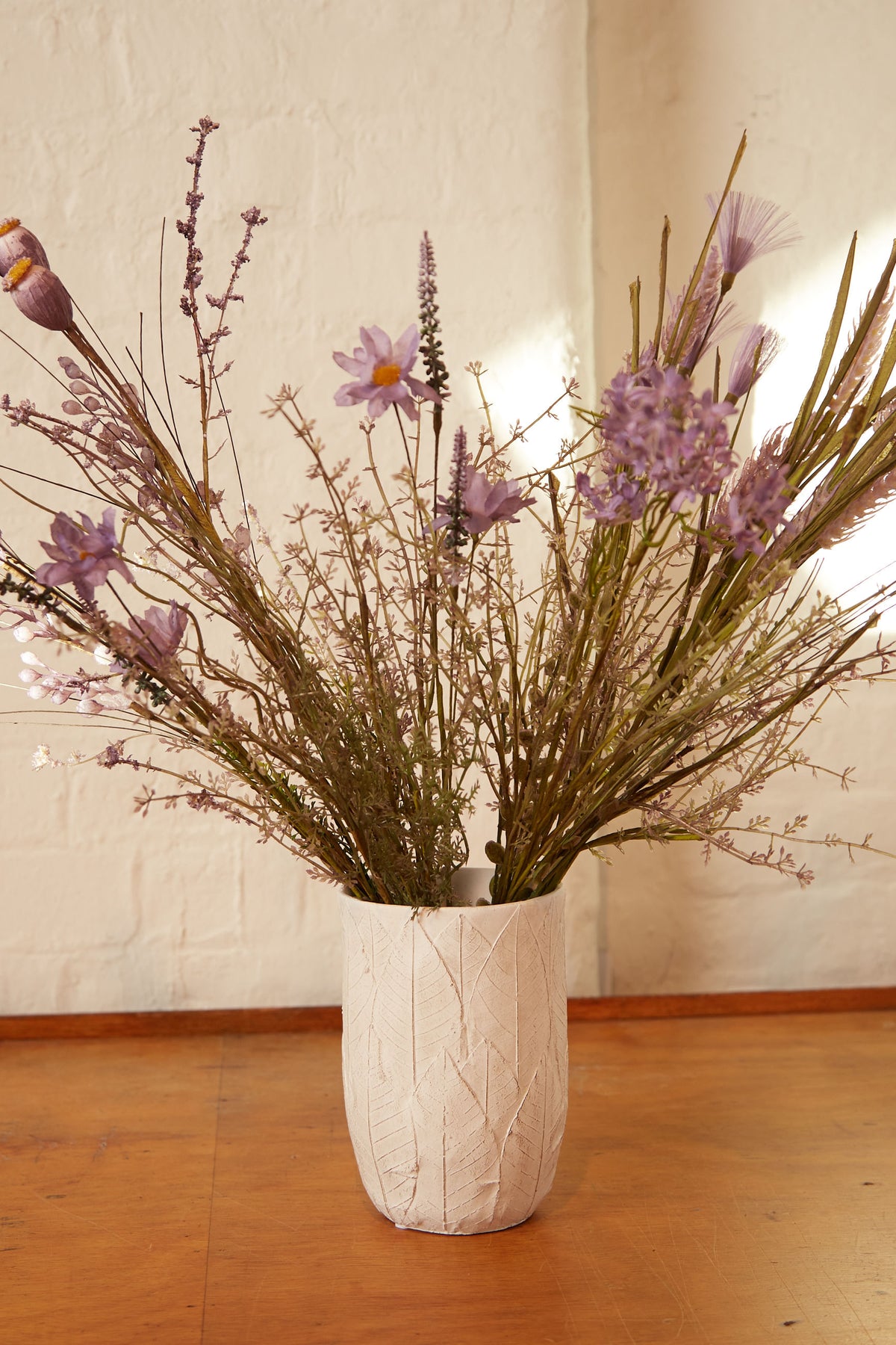 Embossed Leaf Vase