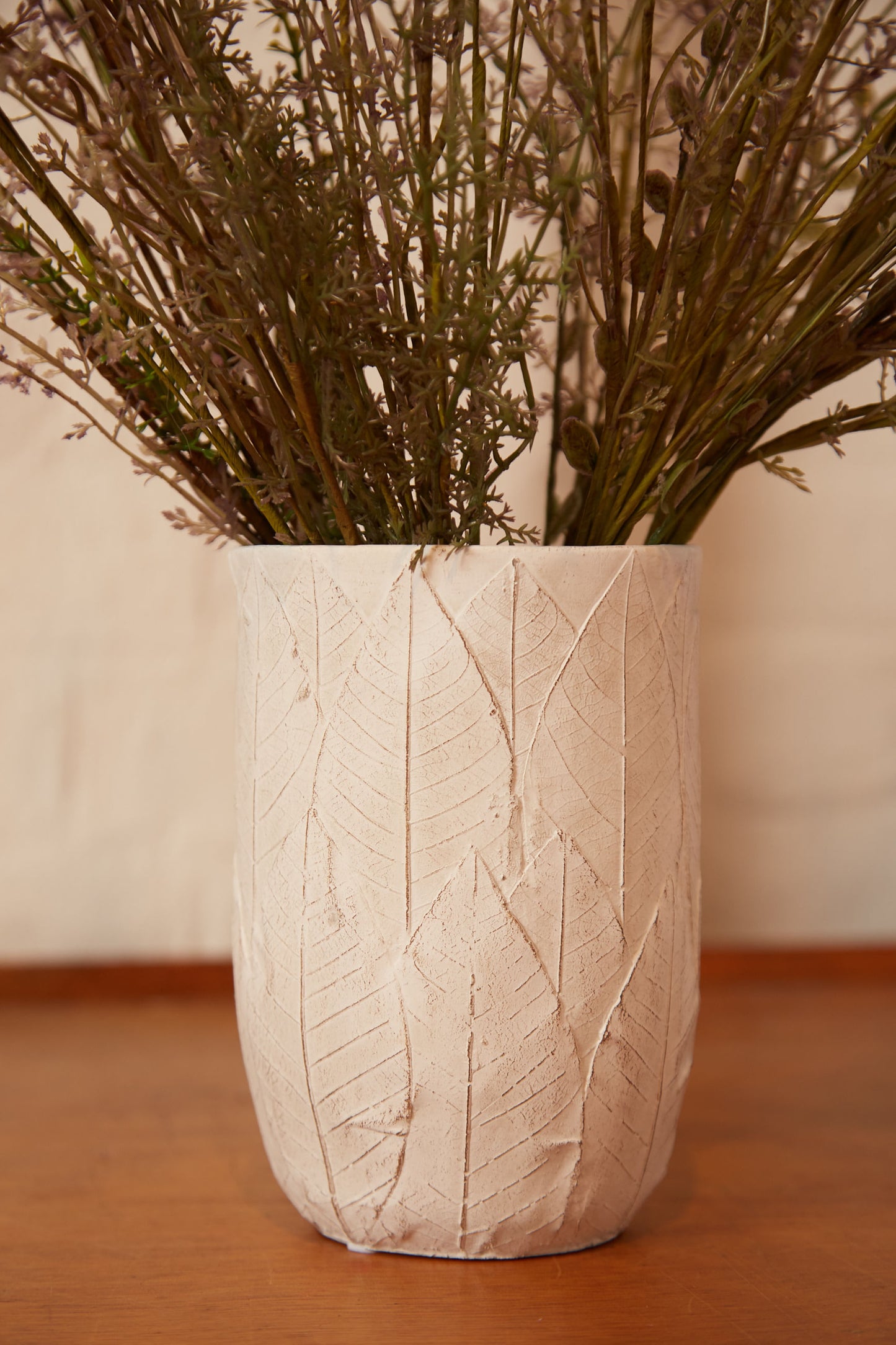 Embossed Leaf Vase