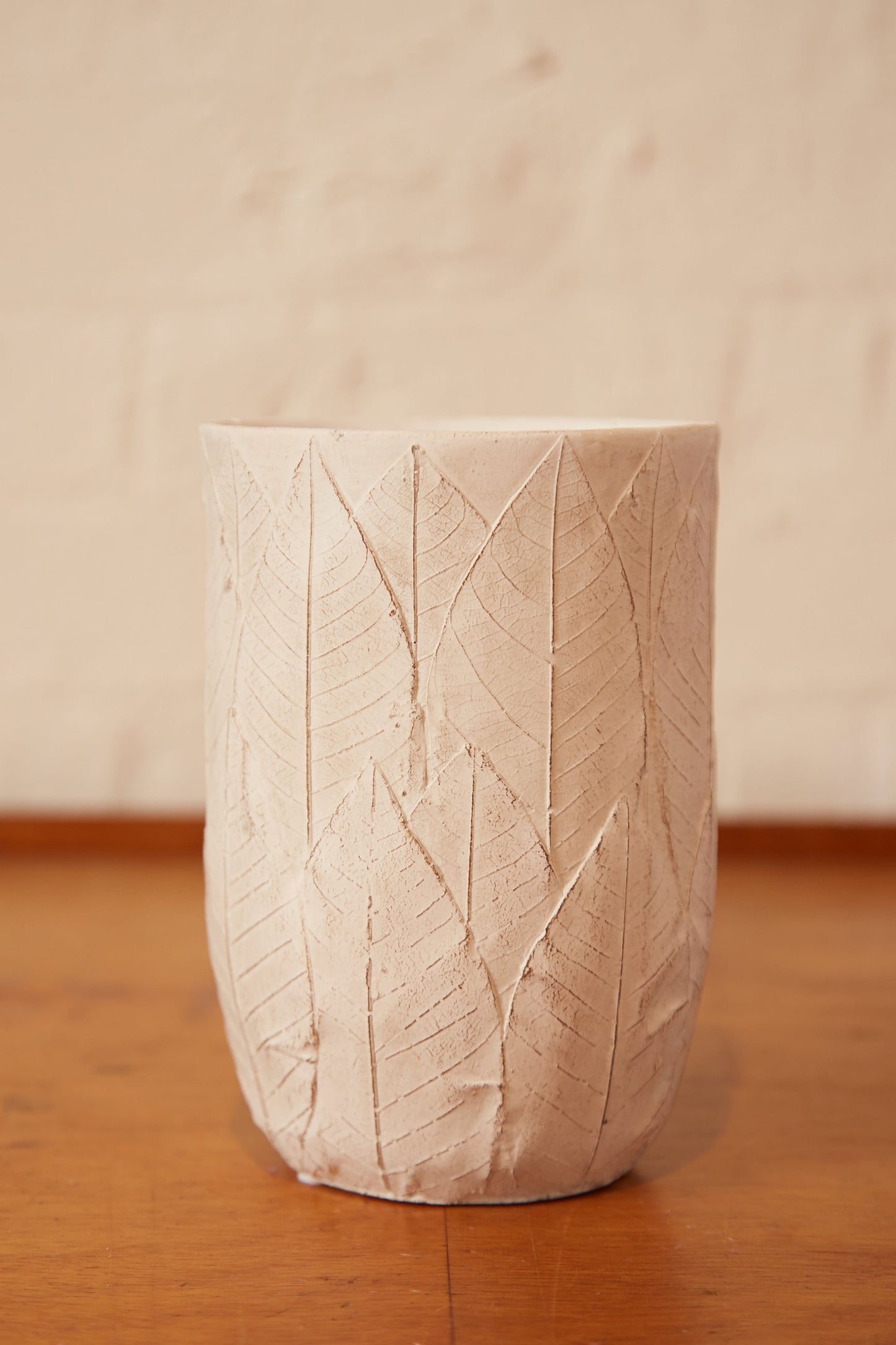 Embossed Leaf Vase
