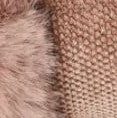 Louche Emer Faux Suede And Fur Cuffed Touch Screen Gloves - Stone - Fabric & Print Detail