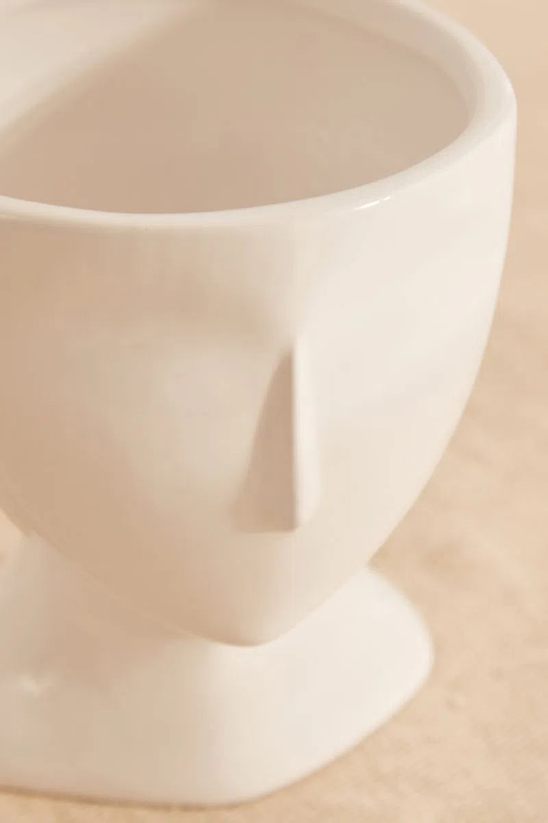 Relief Face Vase - Styled