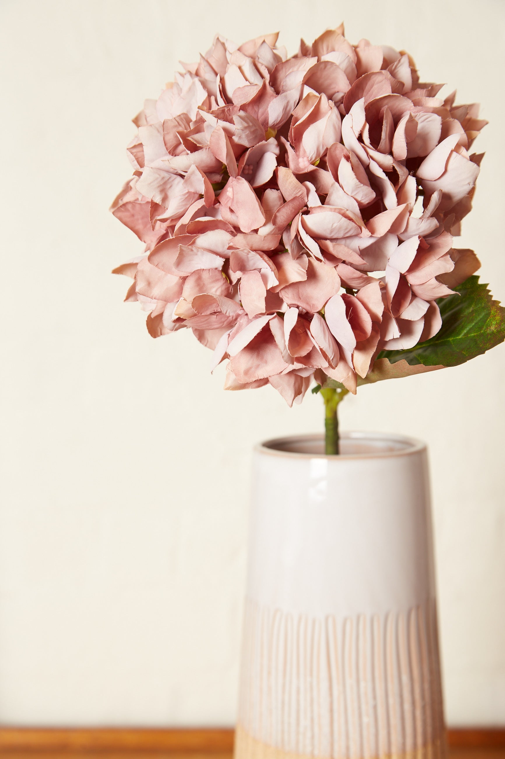 Faux Hydrangea Spray - Pink - Back