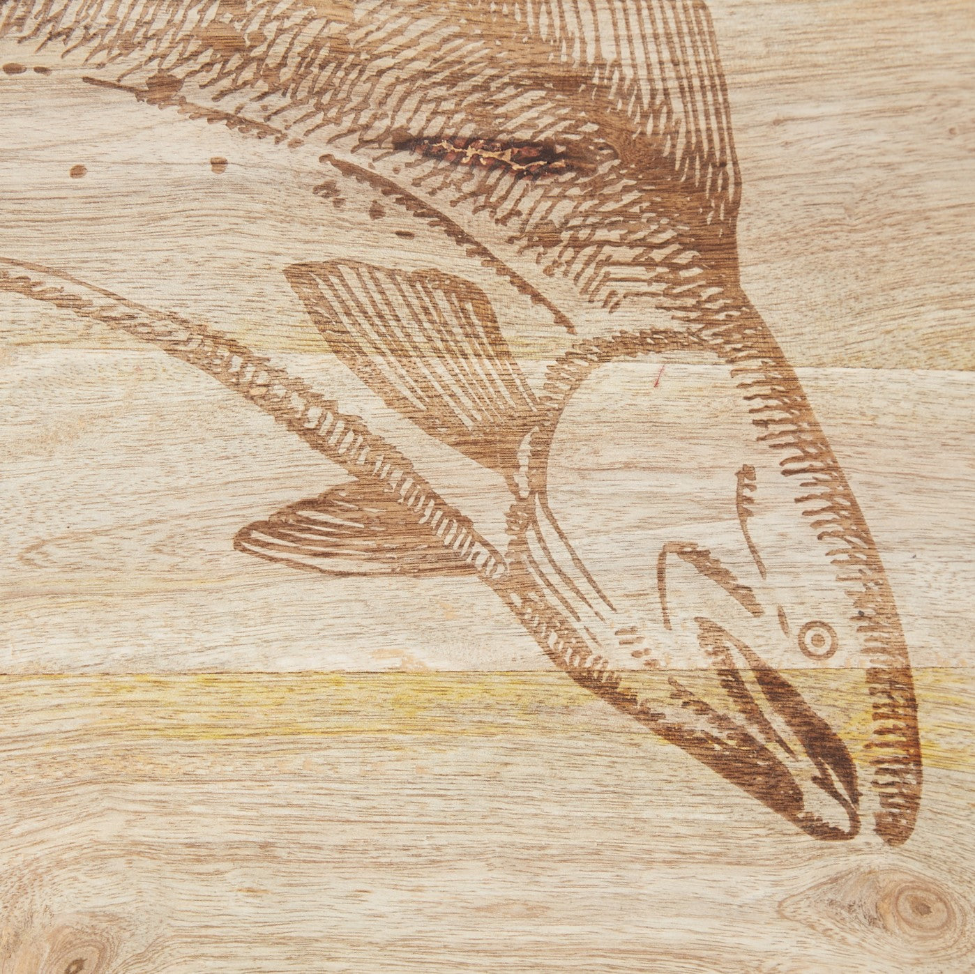 Fish Etched Wood Chopping Board