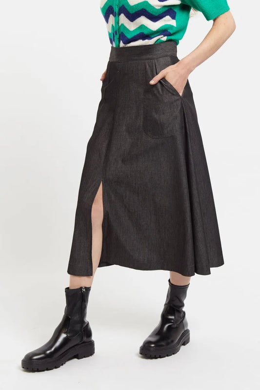 Francoise Chambray Midi Skirt