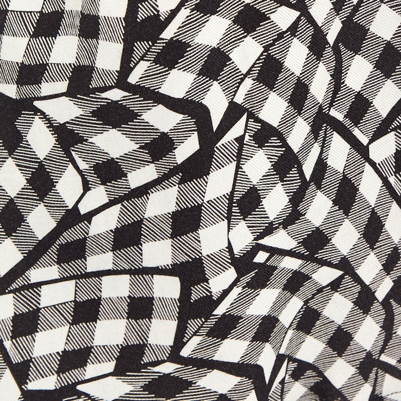 Louche Carole Gingham Twist Print Asymmetric Midi Skirt