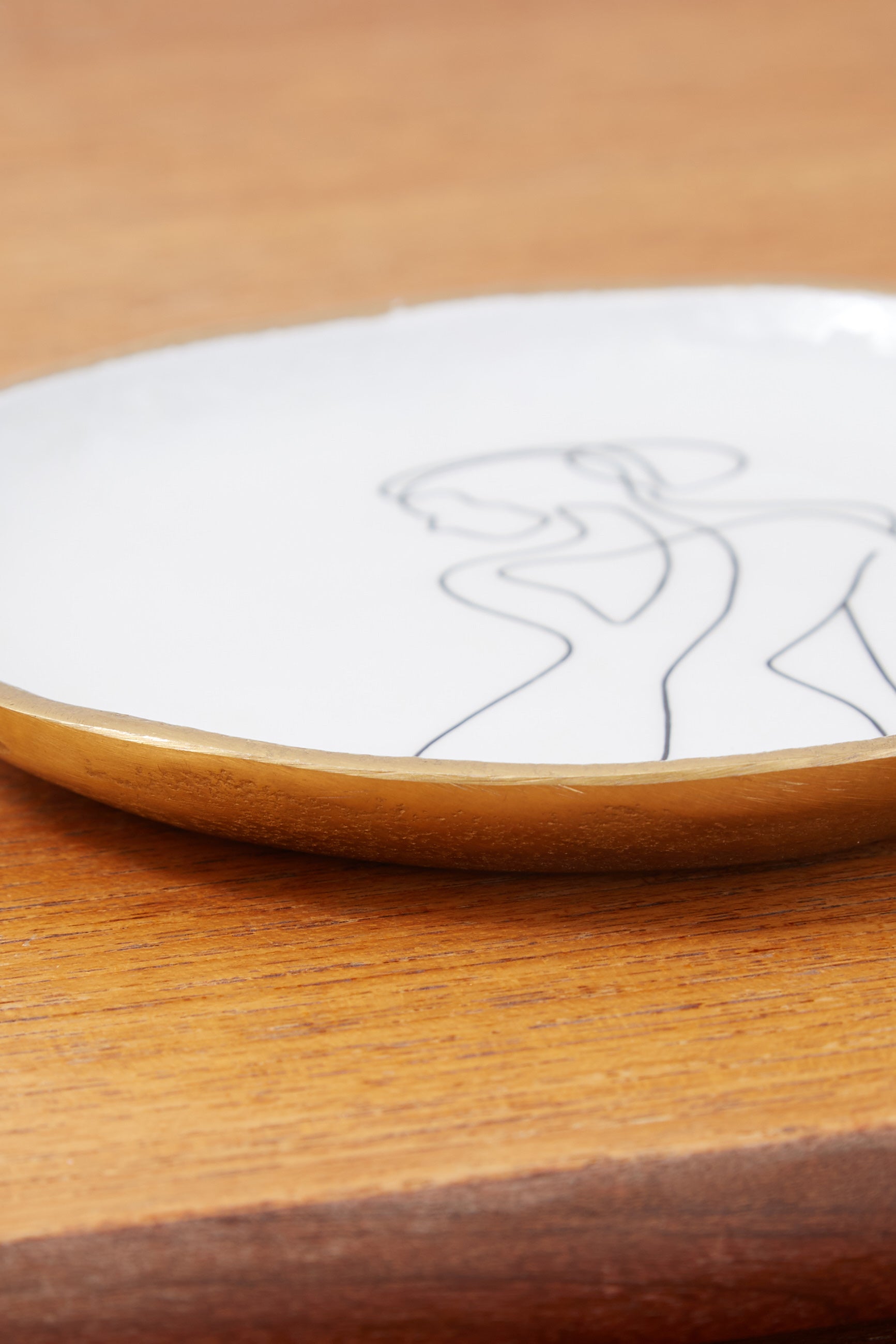 Sitting Woman Decorated Trinket Tray