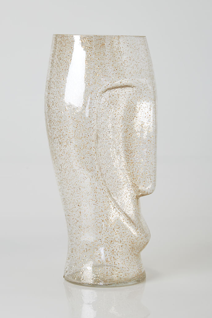 Gold Fleck Glass Face Vase - Detail 1