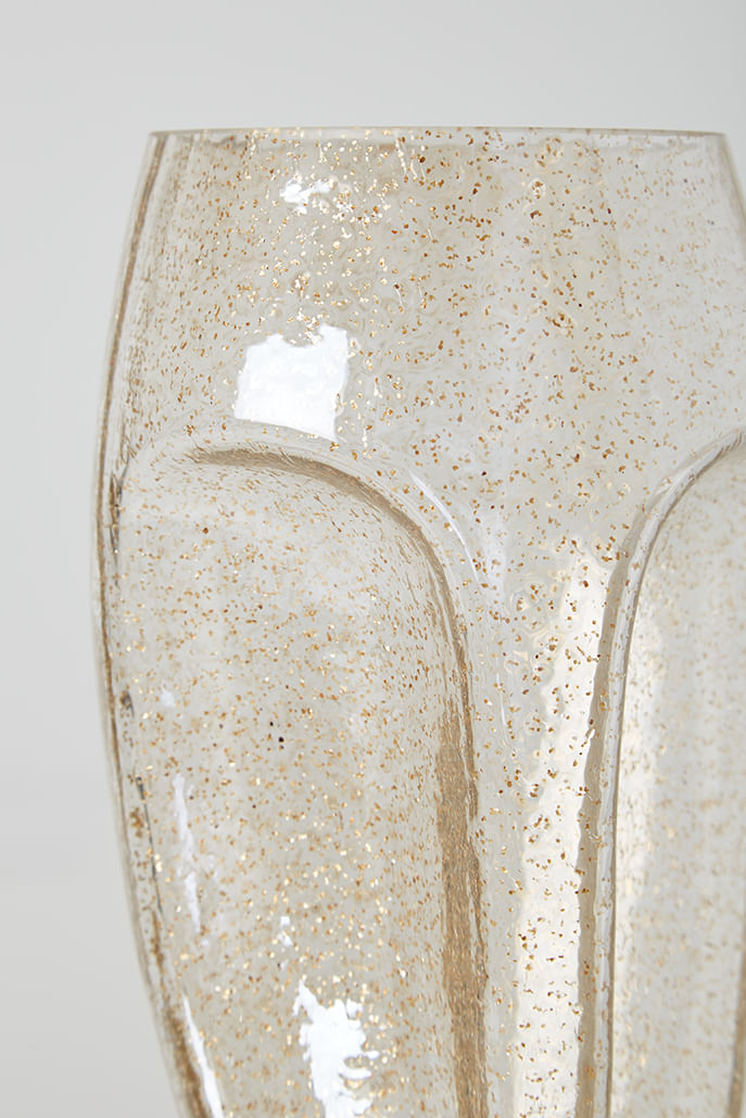 Gold Fleck Glass Face Vase - Detail 2