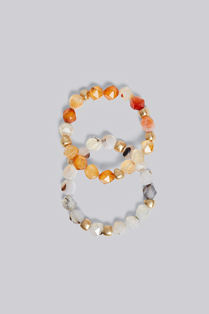 Louche Hope Natural Agate Bracelets