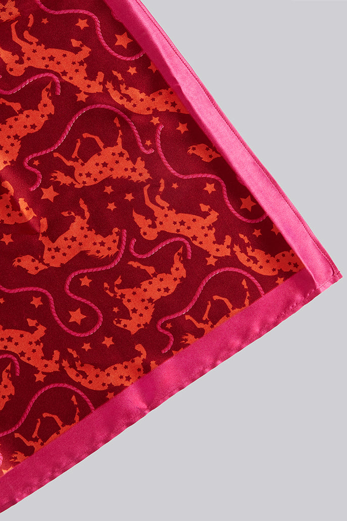 Louche Horse Scarf - Pink