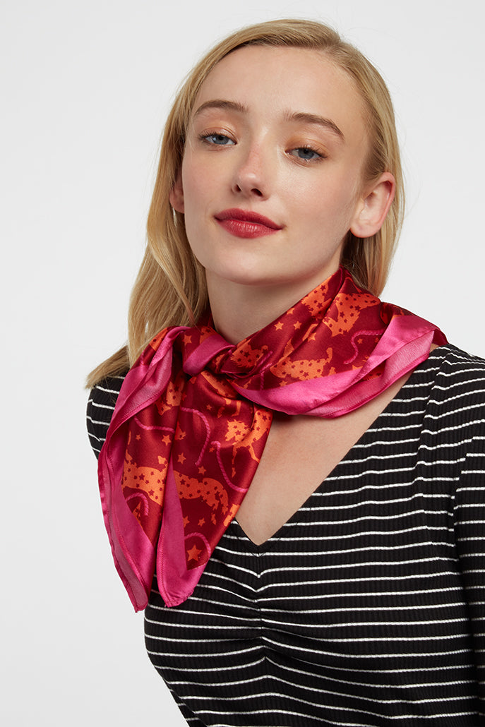 Louche Horse Scarf - Pink