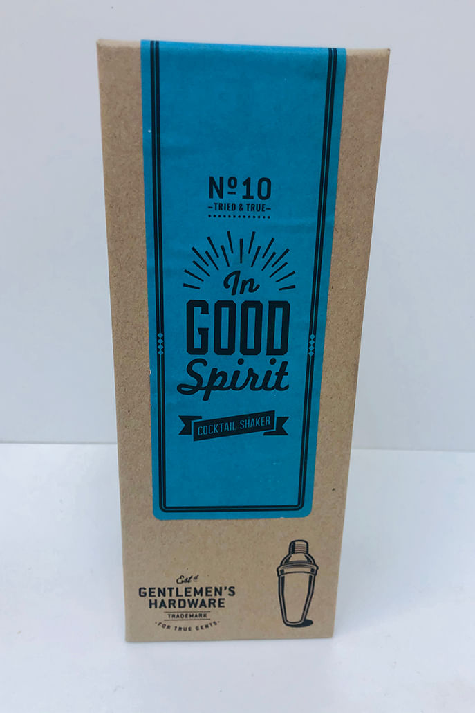 Good Spirit Stainless Steel Cocktail Shaker - Back