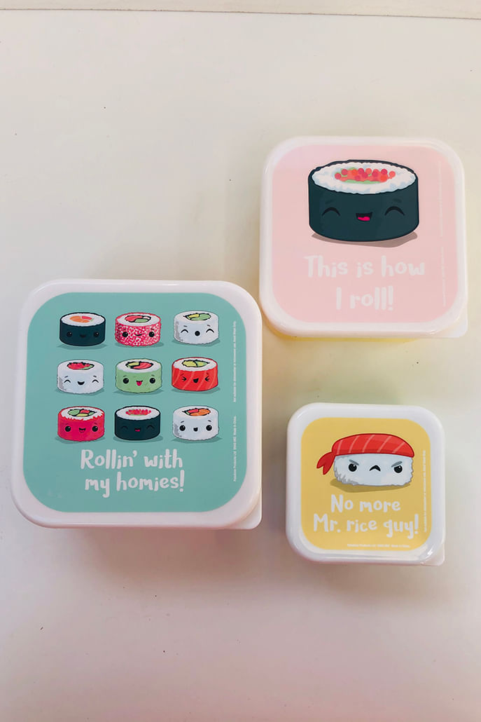 Set 3 Sushi Snack Boxes
