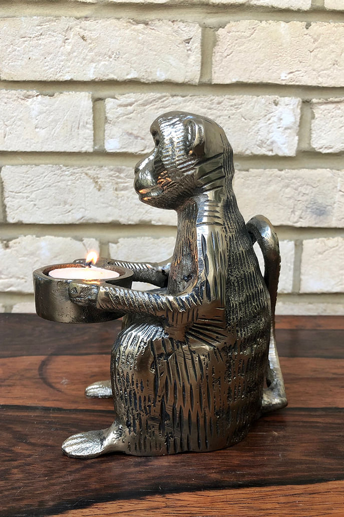 Brass Monkey Tealight Holder - Detail 1