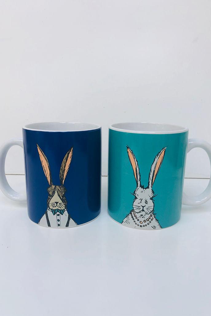 We Make A Great Pair Hare Mug Set - Detail 1