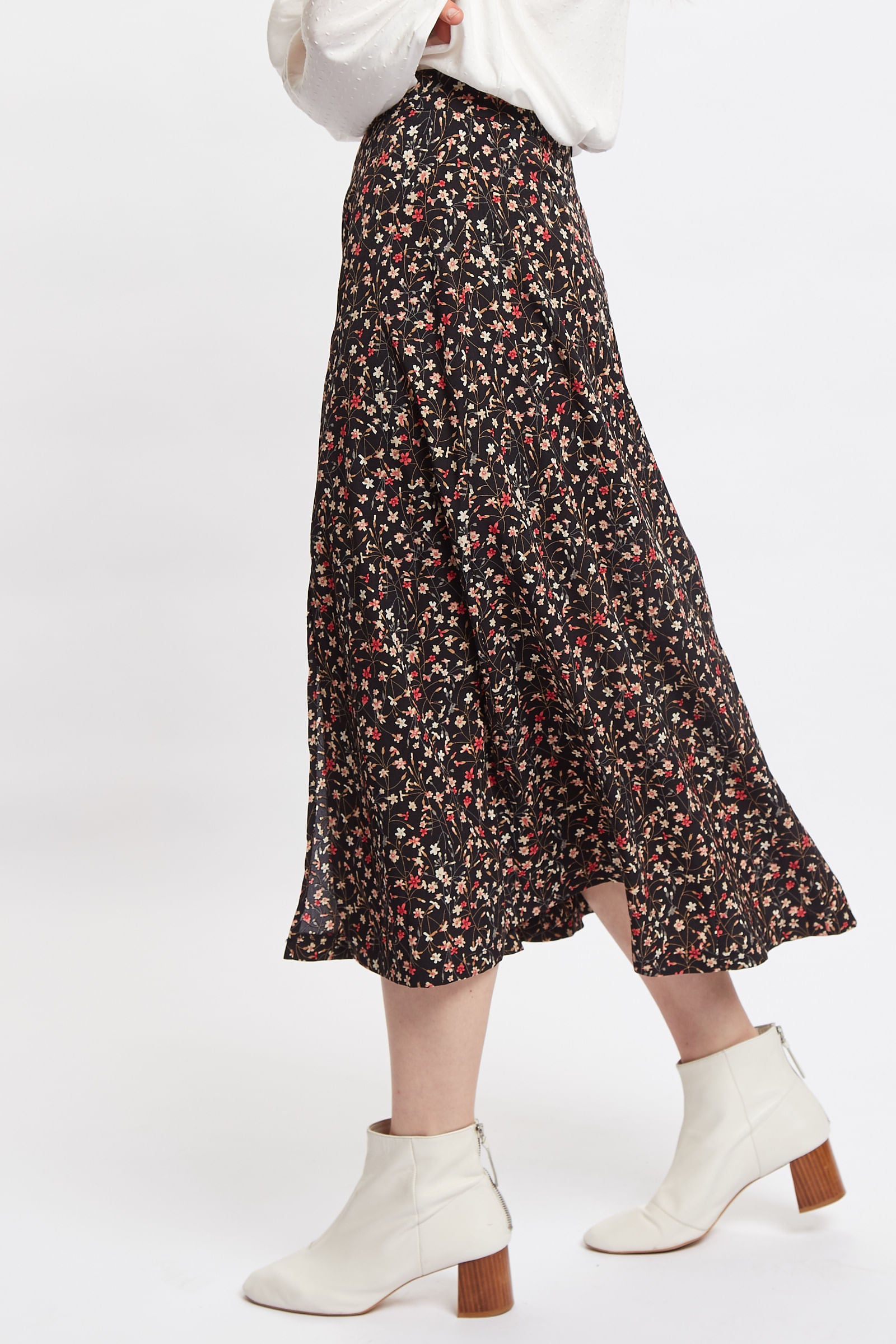 Louche Kiyo Wax Flower Print Midi Skirt - Detail 1