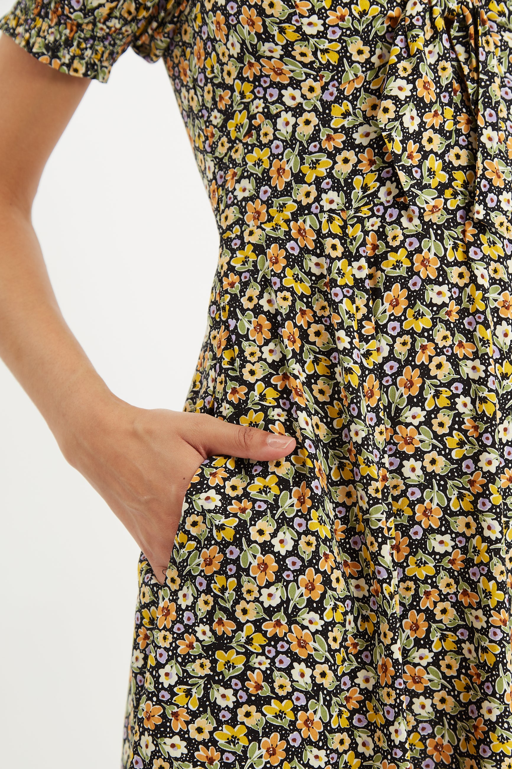 Luiza Santa Fe Floral Front Tie Mini Dress