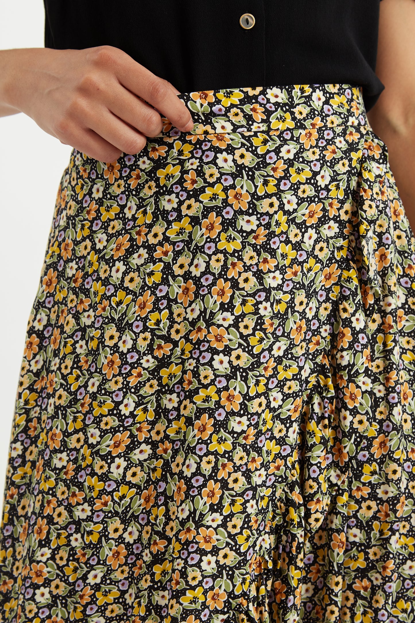 Mara Santa Fe Floral Midi Skirt