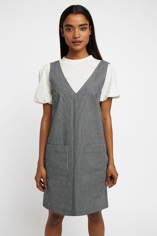 Louche Max Ticking Stripe Mini Dress