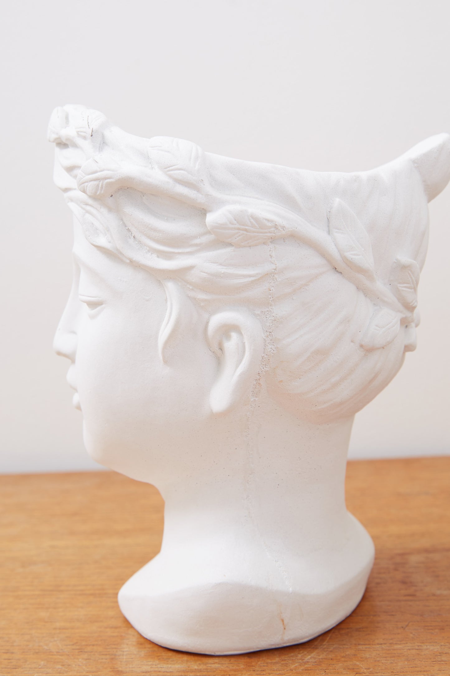 Medium Venus Head Planter In White