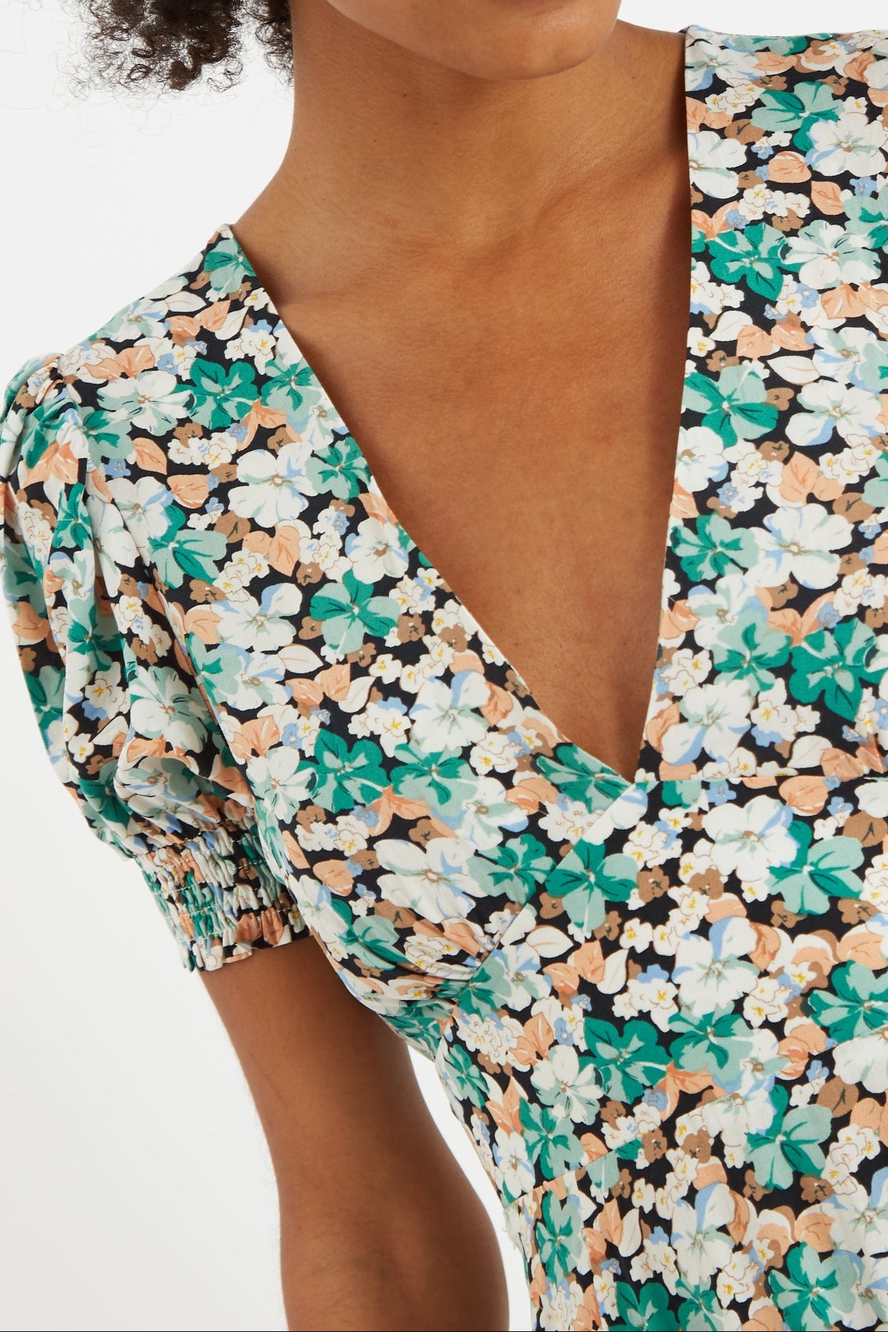 Merle Liseron V-Neck Mini Dress