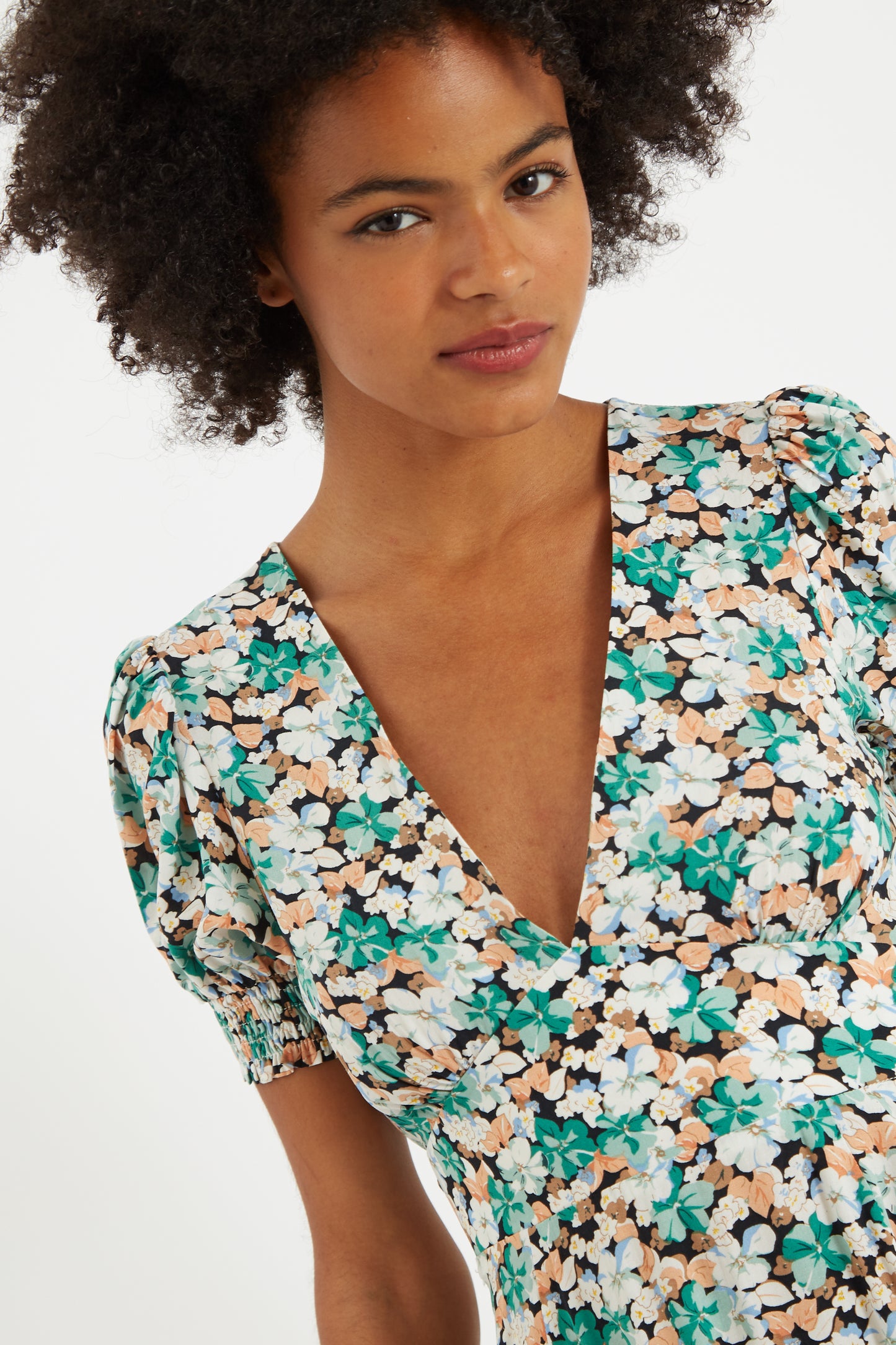 Merle Liseron V-Neck Mini Dress