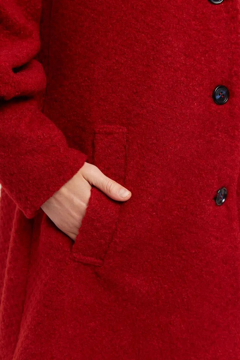 Mischa Statement Sleeve Coat Red