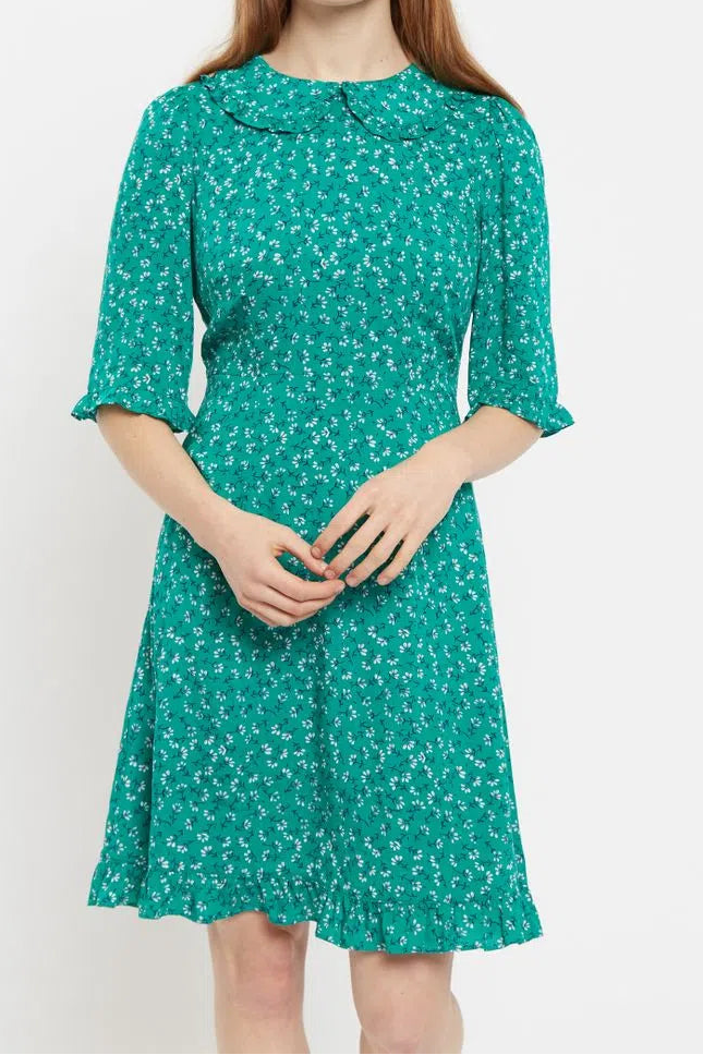 Louche Myfanway Naive Ditsy Print Mini Dress - Front