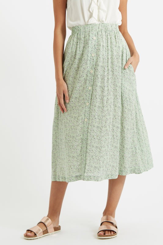 Nese Lucky Flower Midi Skirt