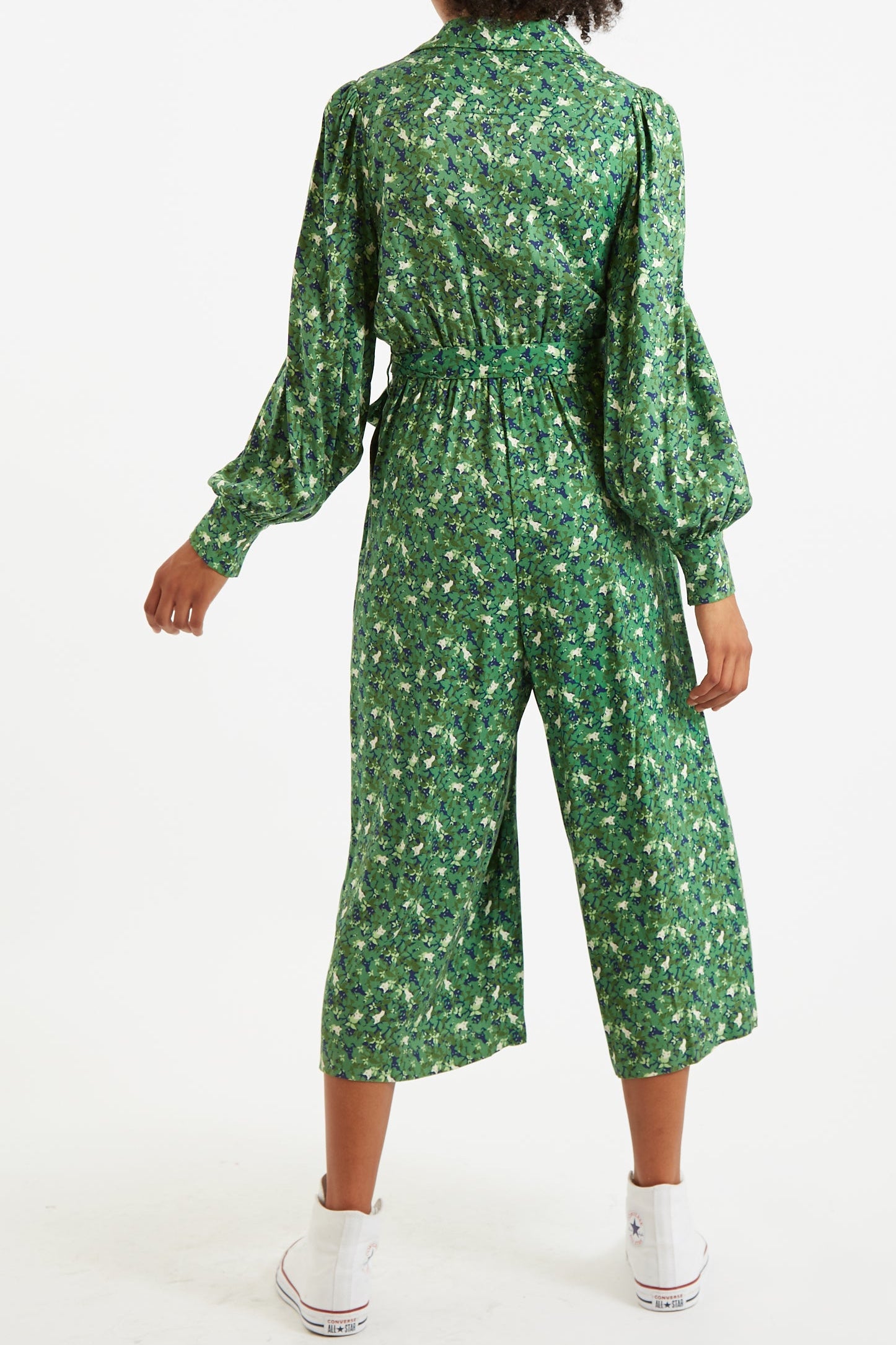 Oski Cat Camo Print Long Sleeve Jumpsuit