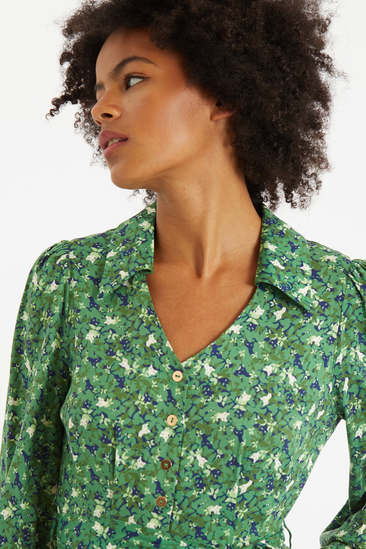 Oski Cat Camo Print Long Sleeve Jumpsuit