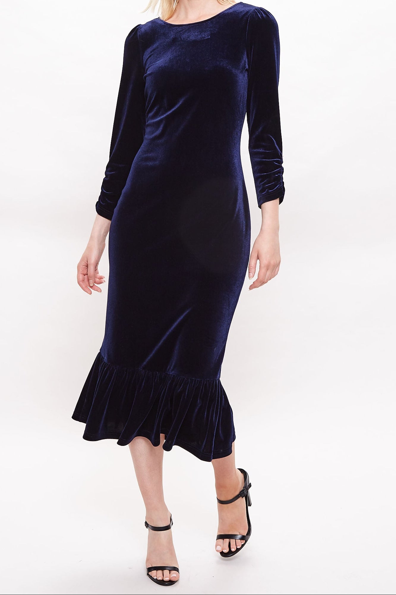 Louche Patricia 3/4 Sleeve Body Con Midi Dress - Styled