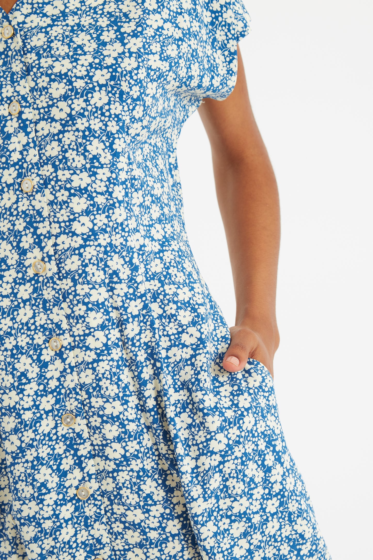 Prudence Periwinkle Mini Shirt Dress