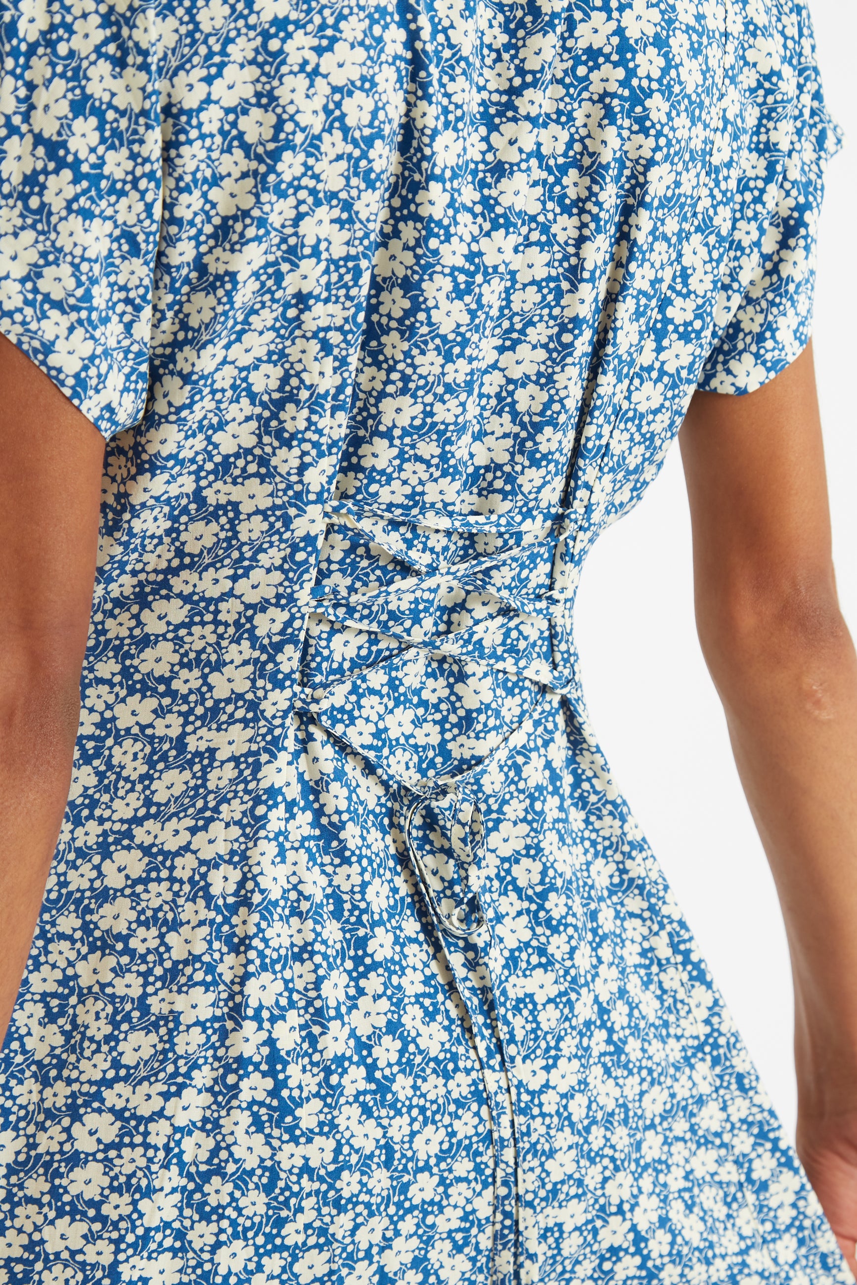 Prudence Periwinkle Mini Shirt Dress - Detail 1