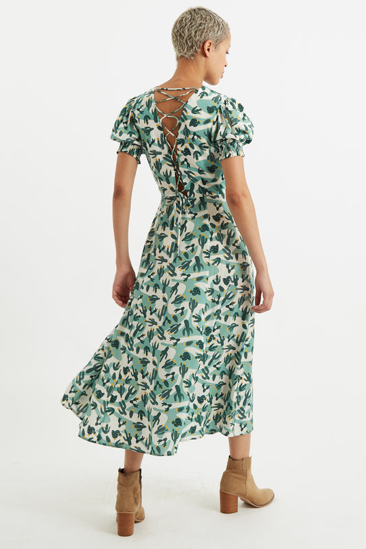 Romola Arizona Laced Back Midi Dress