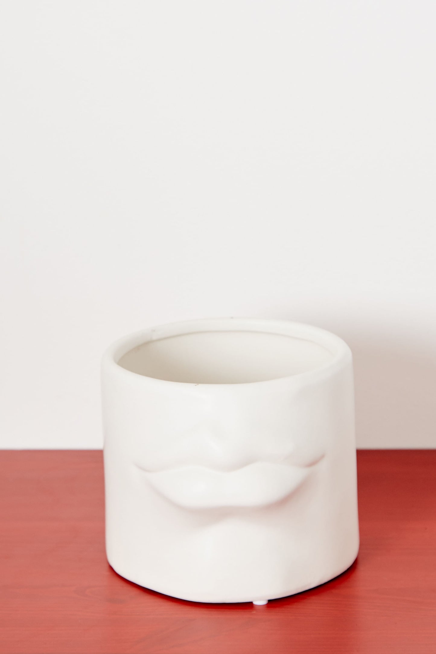 Relief Lips Planter White