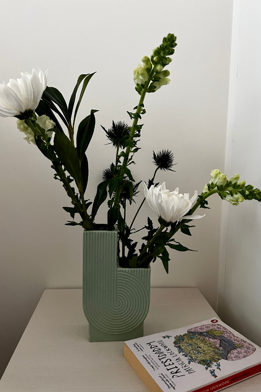 Designer Ribbed Vase