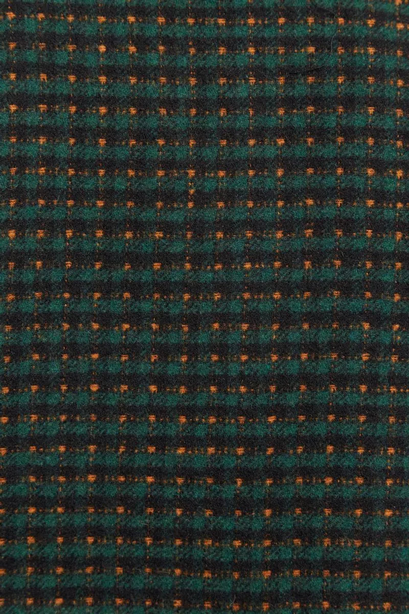 Roksana Cottage Check Faux Fur Collared Coat