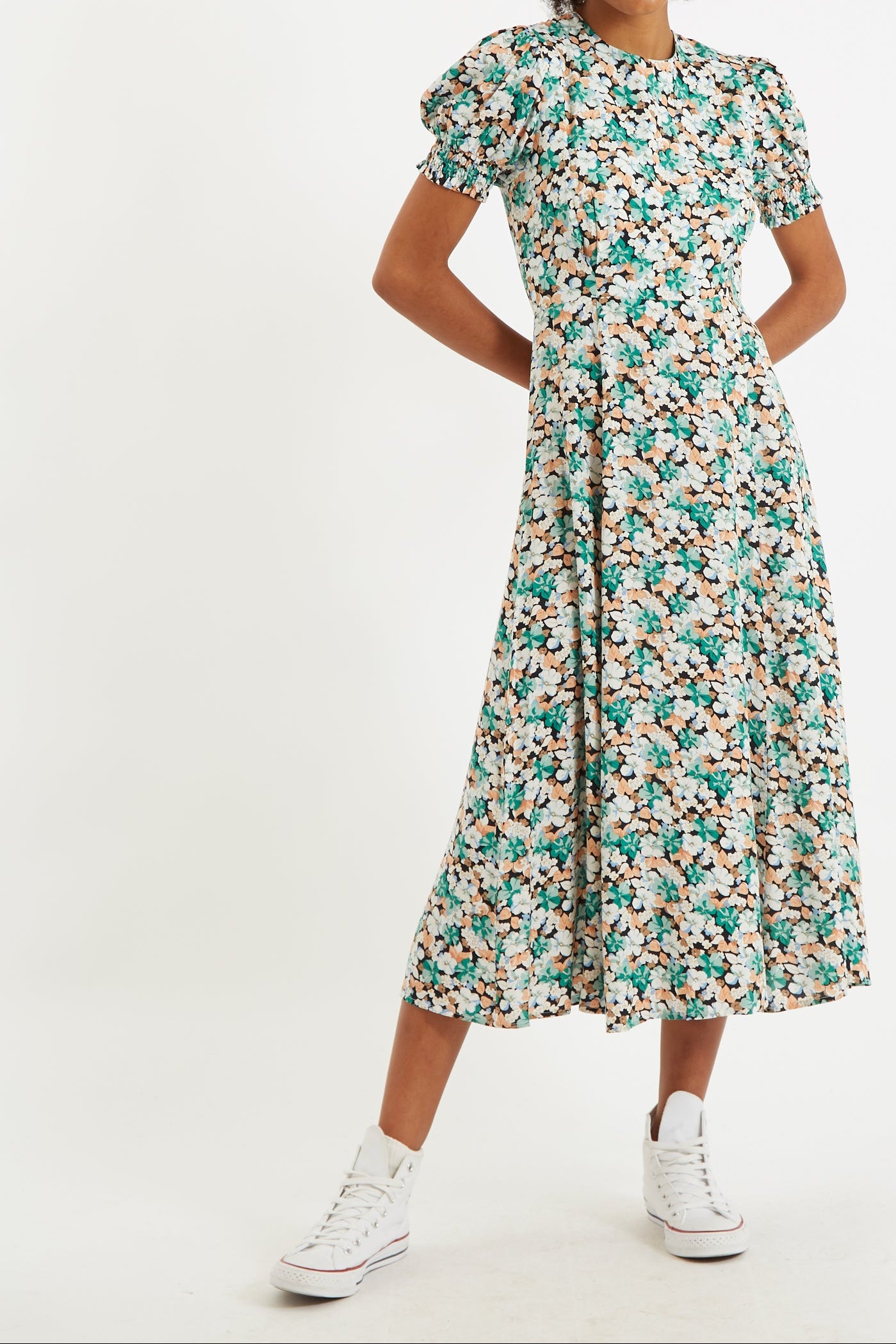 Romola Liseron Laced Back Midi Dress