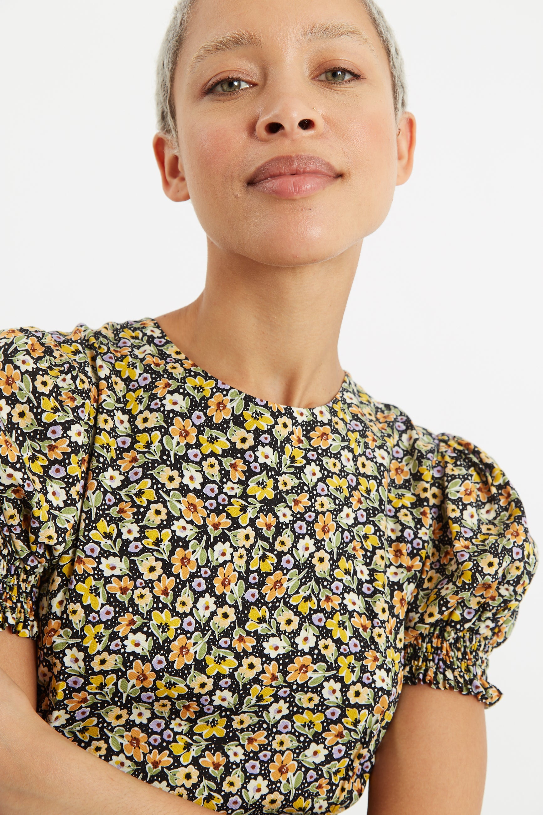 Romola Santa Fe Floral Laced Back Midi Dress - Detail 1