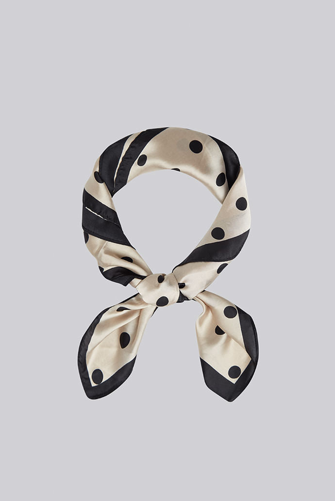 Roxanne Spotted Square Scarf - Styled