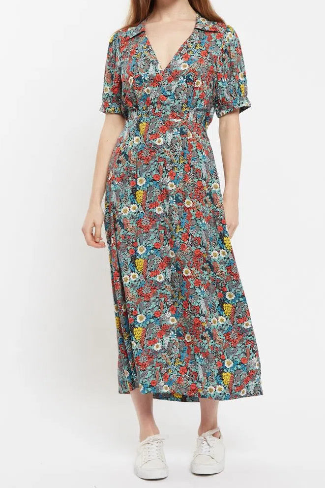 Louche Sakani Floret Print Mini Short Sleeve Dress