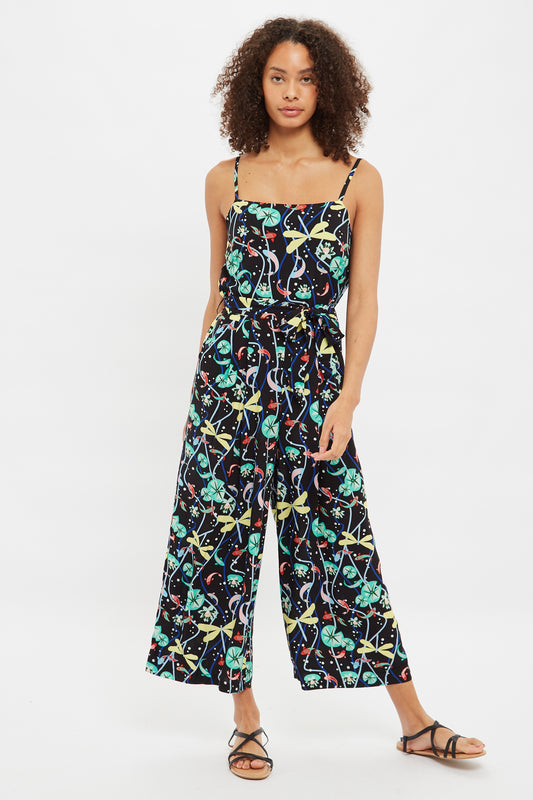 Louche Sikke Pond Print Strappy Jumpsuit