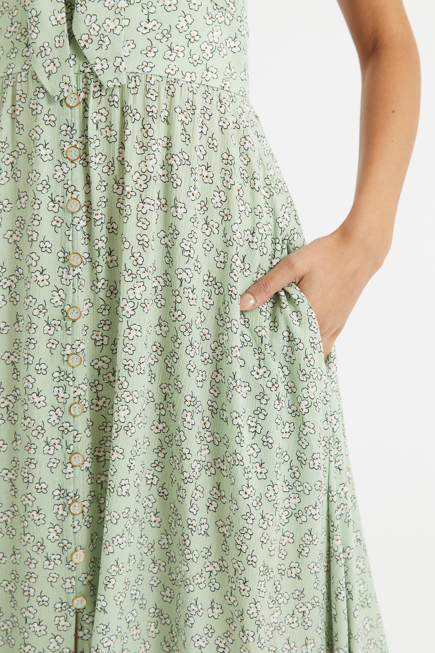 Sirin Lucky Flower Strappy Midi Dress