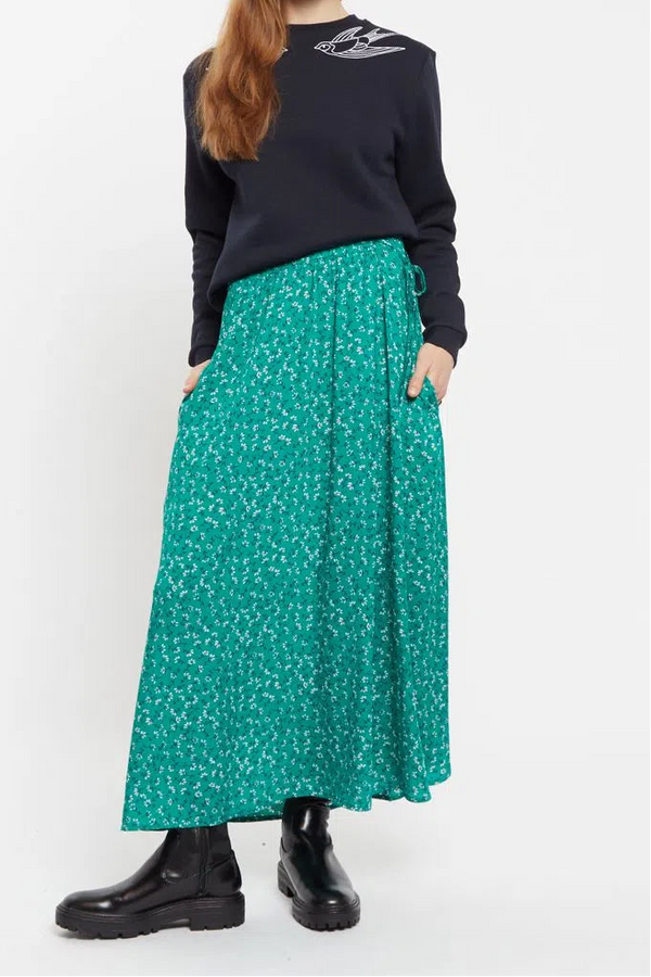 Siri Naive Ditsy Print Midi Skirt - Front