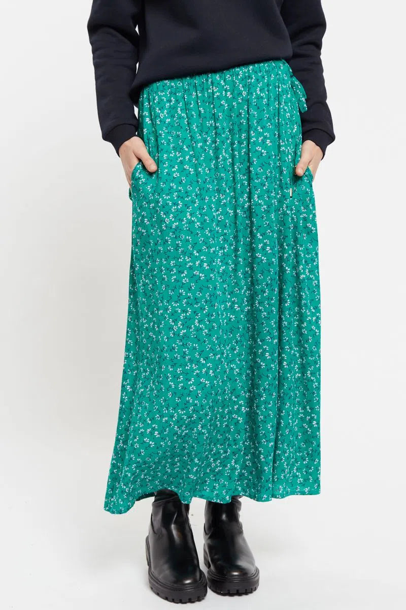 Siri Naive Ditsy Print Midi Skirt