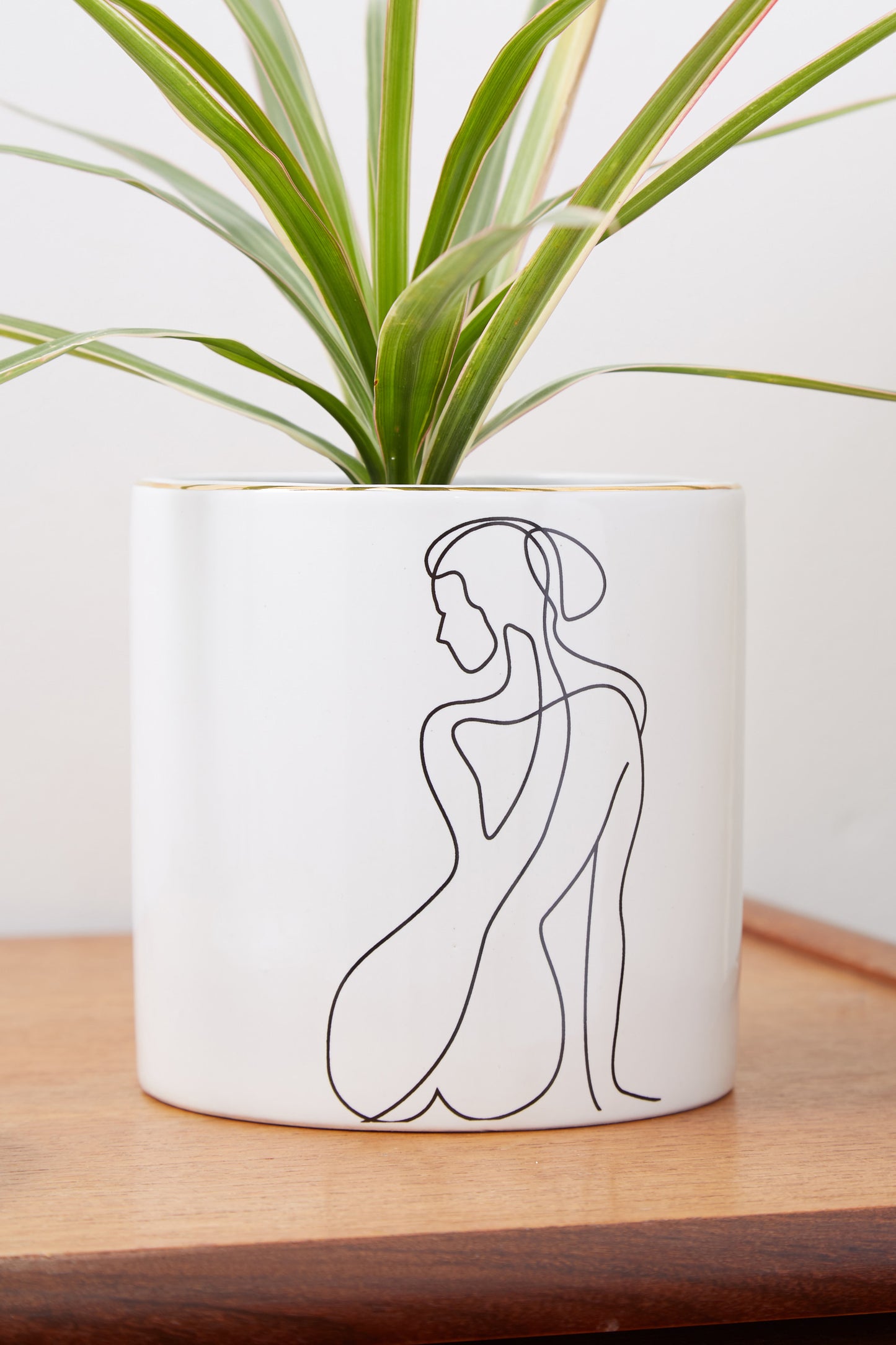 Sitting Woman Planter