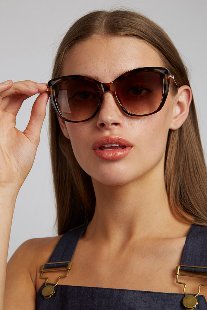 Sam Sunglasses with Metal Sides Tortoise